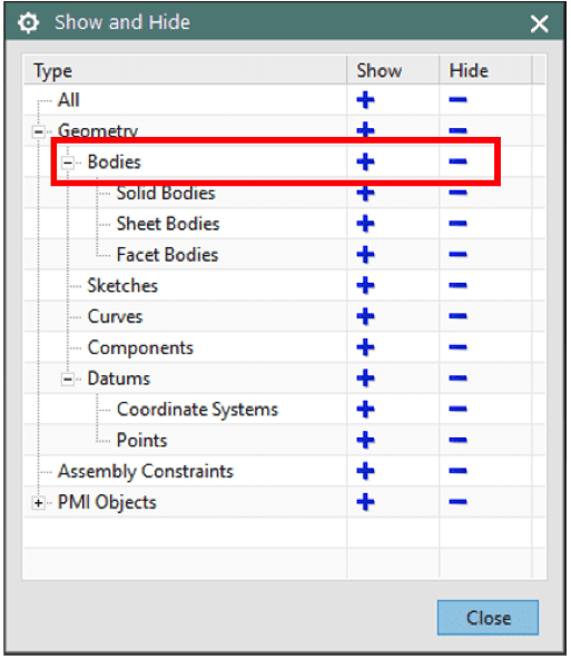 04 nx 12 assembly component visibility issue