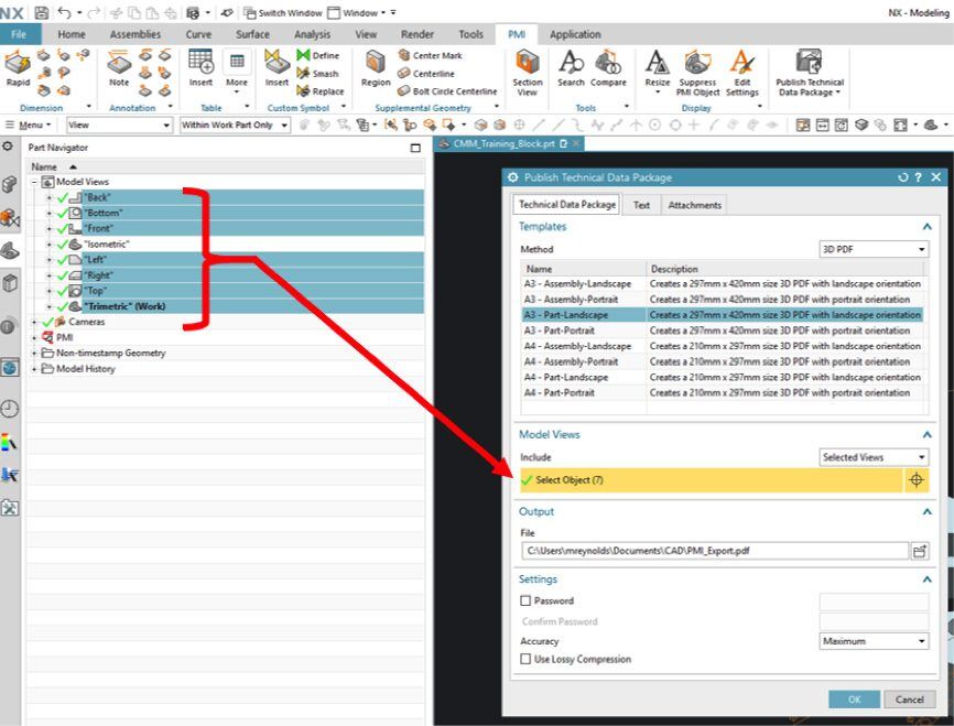 NX and Working with PMI MBE Technical Data Packages 03